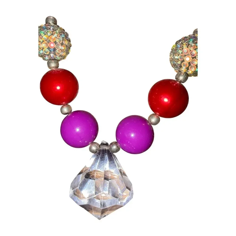 Chunky Beaded Bubblegum Necklace
